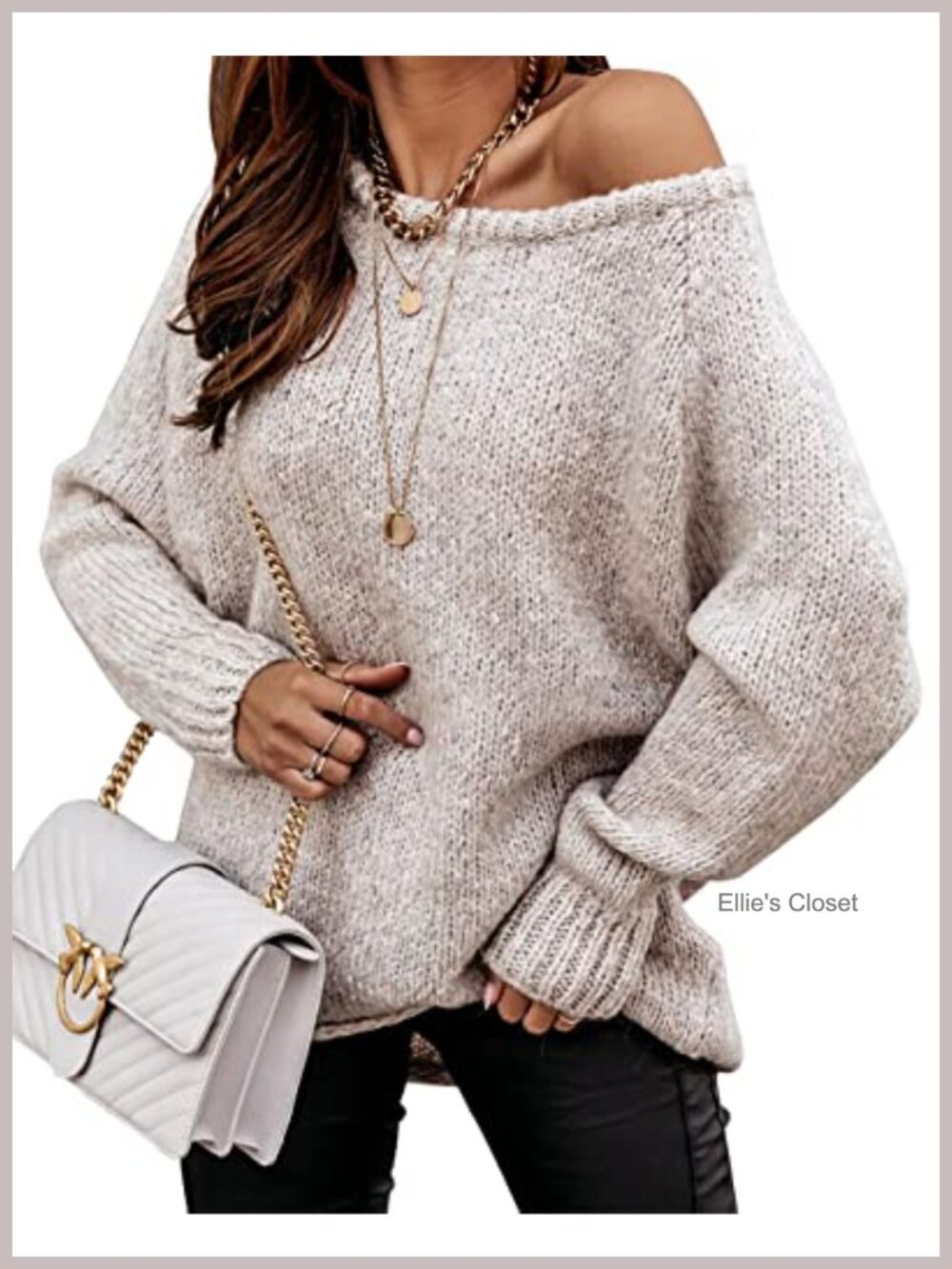 Women's Chunky Knit Oversized Off Shoulder Pullover Long Sleeve Casual Fall